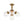 LightFixturesUSA - 4 - Light Bloom Clear Glass Globe Semi Flush Mount - Ceiling Light - Brass - 