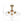 LightFixturesUSA - 4 - Light Bloom Clear Glass Globe Semi Flush Mount - Ceiling Light - Brass - 