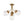 LightFixturesUSA - 4 - Light Bloom Clear Glass Globe Semi Flush Mount - Ceiling Light - Brass - 
