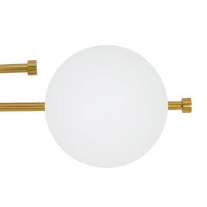 LightFixturesUSA-4-Light Brass Tiered Opal Glass Globe Linear Vanity Wall Sconce-Wall Sconce-27.6 in-