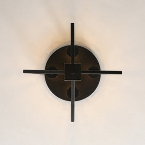 LightFixturesUSA - 4 - light Candle Style Black Simple Geometric Lantern Semi Flush - Ceiling Light - Black - 