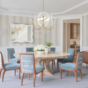 LightFixturesUSA - 4 - Light Celestial Shine Opal Glass Cover Round Chandelier - Chandelier - Ribbed Glass - 