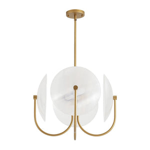 LightFixturesUSA - 4 - Light Celestial Shine Opal Glass Cover Round Chandelier - Chandelier - White Glass - 