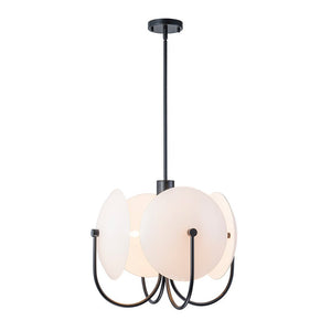 LightFixturesUSA - 4 - Light Celestial Shine Opal Glass Cover Round Chandelier - Chandelier - White Glass - 