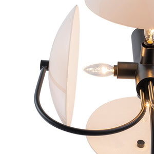 LightFixturesUSA - 4 - Light Celestial Shine Opal Glass Cover Round Chandelier - Chandelier - White Glass - 