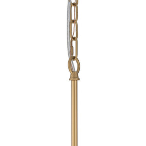 LightFixturesUSA - 4 - Light Crystal Accented Capiz Shell Drum Lantern Pendant - Chandelier - Brass (Pre - Order) - 