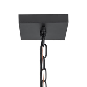 LightFixturesUSA-4-light French Antique Gold Candle Square Lantern Chandelier-Chandelier-Black-