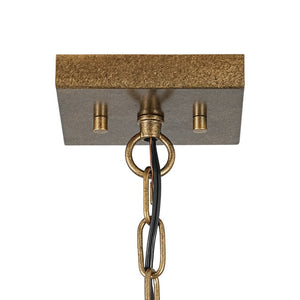 LightFixturesUSA - 4 - light French Antique Gold Candle Square Lantern Chandelier - Chandelier - Gold - 