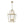 LightFixturesUSA - 4 - Light French Candle Style Wide Square Glass Lantern Pendant - Chandelier - Brass - 