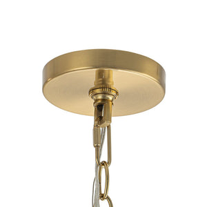 LightFixturesUSA - 4 - Light French Candle Style Wide Square Glass Lantern Pendant - Chandelier - Brass - 