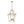 LightFixturesUSA - 4 - Light French Candle Style Wide Square Glass Lantern Pendant - Chandelier - Brass - 