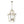 LightFixturesUSA - 4 - Light French Candle Style Wide Square Glass Lantern Pendant - Chandelier - Brass - 