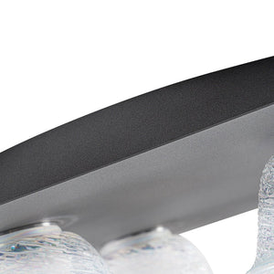 LightFixturesUSA - 4 - Light Iridescent Glass Bell LED Square Semi Flush Mount - Ceiling Light - 15.7 in - 