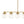 LightFixturesUSA-5-Light Brass Ribbed Glass Globe Linear Island Chandelier-Chandelier-34.3 in-