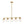 LightFixturesUSA-5-Light Brass Ribbed Glass Globe Linear Island Chandelier-Chandelier-34.3 in-