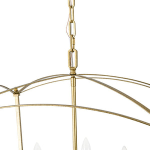 LightFixturesUSA - 5 - light French Antique Candle Style Lantern Pendant Chandelier - Chandelier - Gold - 