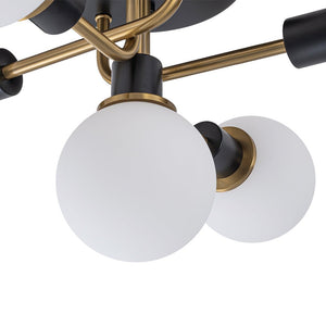 LightFixturesUSA - 5 - light Glass Globe Semi Flush Bubble Ceiling Light - Ceiling Light - Frosted - 