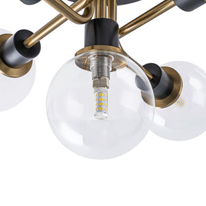 LightFixturesUSA - 5 - light Glass Globe Semi Flush Bubble Ceiling Light - Ceiling Light - Frosted - 