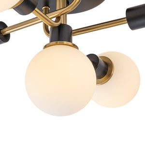 LightFixturesUSA - 5 - light Glass Globe Semi Flush Bubble Ceiling Light - Ceiling Light - Frosted - 