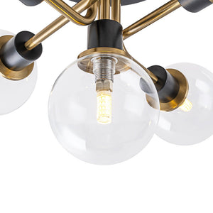 LightFixturesUSA - 5 - light Glass Globe Semi Flush Bubble Ceiling Light - Ceiling Light - Frosted - 