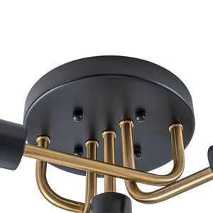 LightFixturesUSA - 5 - light Glass Globe Semi Flush Bubble Ceiling Light - Ceiling Light - Frosted - 