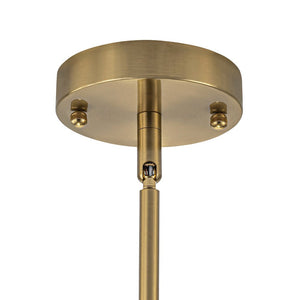 LightFixturesUSA - 5 - Light Goose Arm Opal Glass Globe Round Sputnik Chandelier - Chandelier - Brass - 