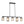 LightFixturesUSA-5-Light Gray Ribbed Glass Cylinder Shade Linear Island Chandelier-Chandelier-Black-