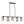 LightFixturesUSA-5-Light Gray Ribbed Glass Cylinder Shade Linear Island Chandelier-Chandelier-Black-