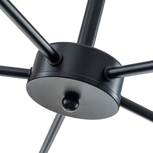 LightFixturesUSA - 5 - Light Smoked Grey Tinted Glass Globe Round Sputnik Chandelier - Chandelier - Smoked Bubble - 