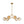 LightFixturesUSA - 6 - Light Amber Glass Globe Branch Sputnik Chandelier - Chandelier - Brass - 