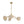 LightFixturesUSA - 6 - Light Amber Glass Globe Branch Sputnik Chandelier - Chandelier - Brass - 