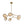 LightFixturesUSA - 6 - Light Amber Glass Globe Branch Sputnik Chandelier - Chandelier - Brass - 