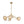 LightFixturesUSA - 6 - Light Amber Glass Globe Branch Sputnik Chandelier - Chandelier - Brass - 