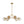 LightFixturesUSA - 6 - Light Amber Glass Globe Branch Sputnik Chandelier - Chandelier - Brass - 