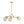 LightFixturesUSA - 6 - Light Amber Glass Globe Branch Sputnik Chandelier - Chandelier - Brass - 