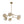 LightFixturesUSA - 6 - Light Amber Glass Globe Branch Sputnik Chandelier - Chandelier - Brass - 