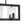 LightFixturesUSA - 6 - Light Candle Ripple Glass Black Rectangle Island Pendant - Chandelier - Matte Black - 