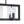 LightFixturesUSA - 6 - Light Candle Ripple Glass Black Rectangle Island Pendant - Chandelier - Matte Black - 