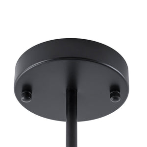 LightFixturesUSA - 6 - Light Opal Glass Globe Linear Sputnik Semi Flush - Ceiling Light - Black (Exclusive Offer) - 