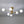 LightFixturesUSA - 6 - Light Opal Glass Globe Linear Sputnik Semi Flush - Ceiling Light - Brass - 