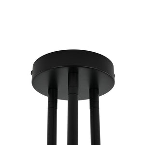 LightFixturesUSA - 6 - Light Smoked Glass Globe Linear Sputnik Semi Flush - Ceiling Light - Black - 