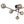 LightFixturesUSA - 6 - Light Smoked Glass Globe Linear Sputnik Semi Flush - Ceiling Light - Black - 