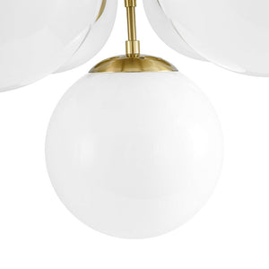 LightFixturesUSA - 7 - light Brass Sputnik Opal Glass Globe Bubble Chandelier - Chandelier - Brass (Pre - Order) - 