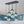 Load image into Gallery viewer, LightFixturesUSA - 7 - Light Cluster Blue Glass Globe Bubble Island Pendant - Chandelier - Blue + Black - 
