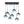 Load image into Gallery viewer, LightFixturesUSA - 7 - Light Cluster Blue Glass Globe Bubble Island Pendant - Chandelier - Blue + Black - 
