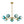 LightFixturesUSA - 7 - light Gradient Blue Glass Globe Round Sputnik Chandelier - Chandelier - 33.5 in - 