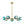 LightFixturesUSA - 7 - light Gradient Blue Glass Globe Round Sputnik Chandelier - Chandelier - 33.5 in - 