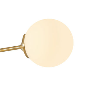 LightFixturesUSA - 7 - Light Opal Glass Bubble Sputnik Semi Flush Chandelier - Chandelier - Black Brass - 