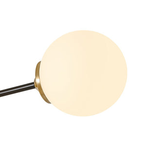 LightFixturesUSA - 7 - Light Opal Glass Bubble Sputnik Semi Flush Chandelier - Chandelier - Black Brass - 