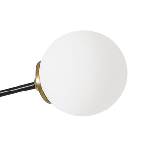 LightFixturesUSA - 7 - Light Opal Glass Bubble Sputnik Semi Flush Chandelier - Chandelier - Black Brass - 